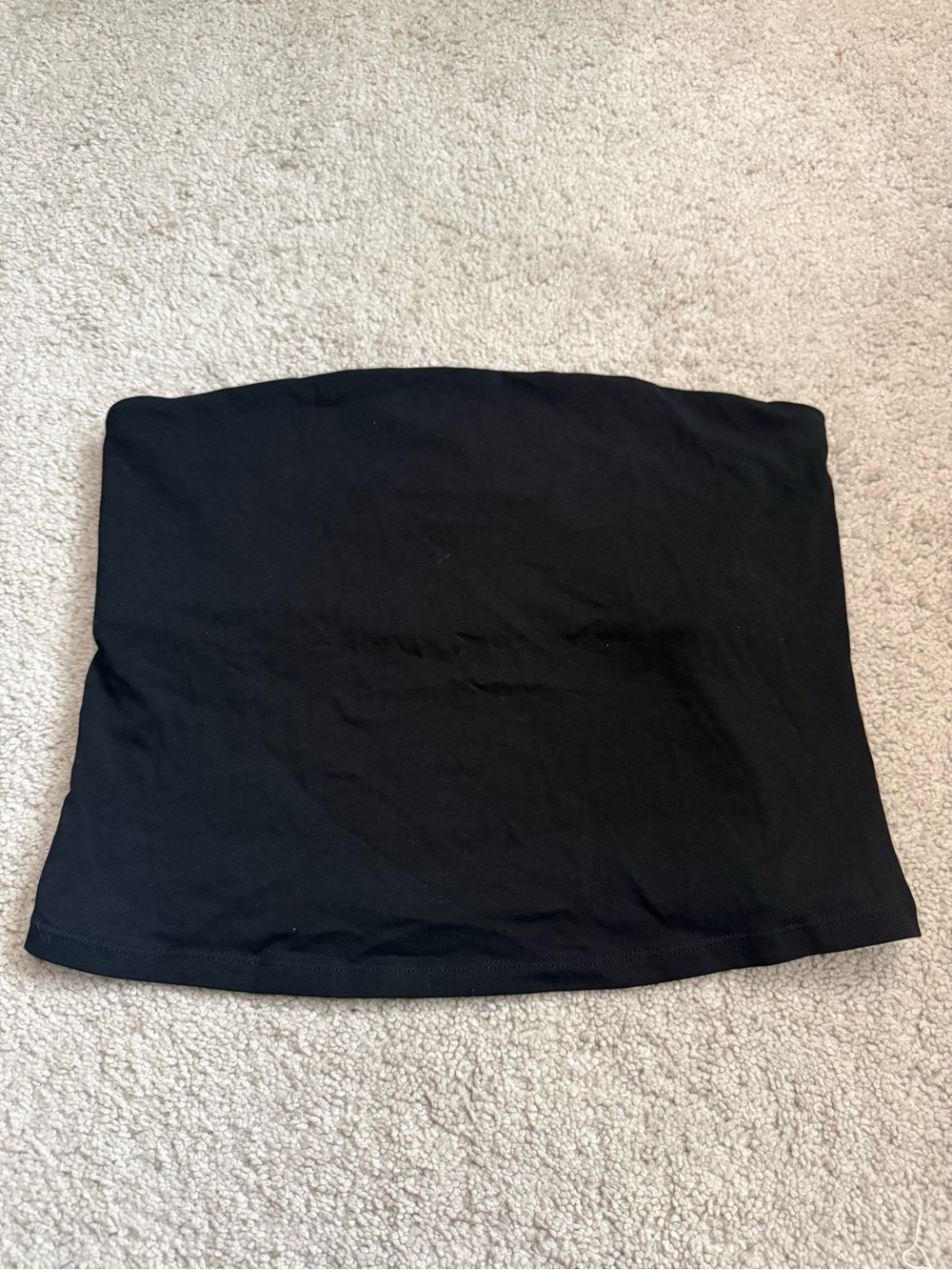 Black Strapless Tube Skirt